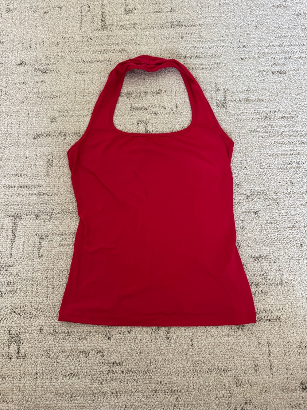 Red Halter Neck Tank Top